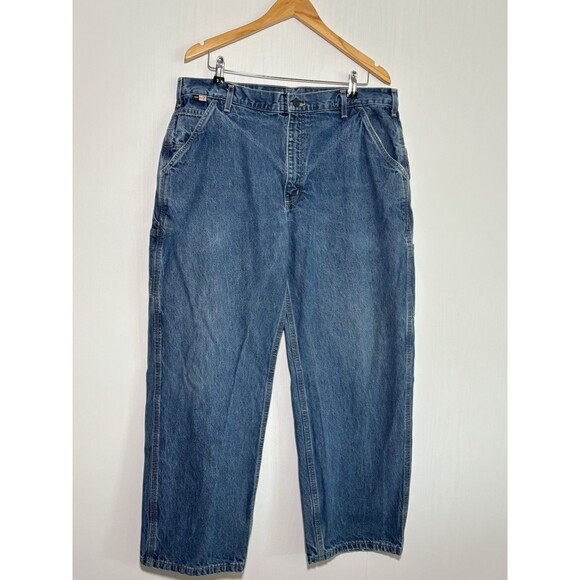 Carhartt FR Jeans Mens 36x30 Original Fit CAT 2 Fire Resistant Stone Wash Work - Picture 1 of 14